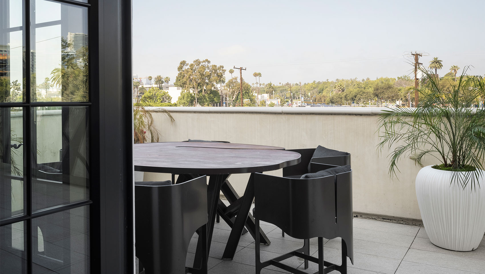 Kimpton La Peer Hollywood penthouse terrace and table
