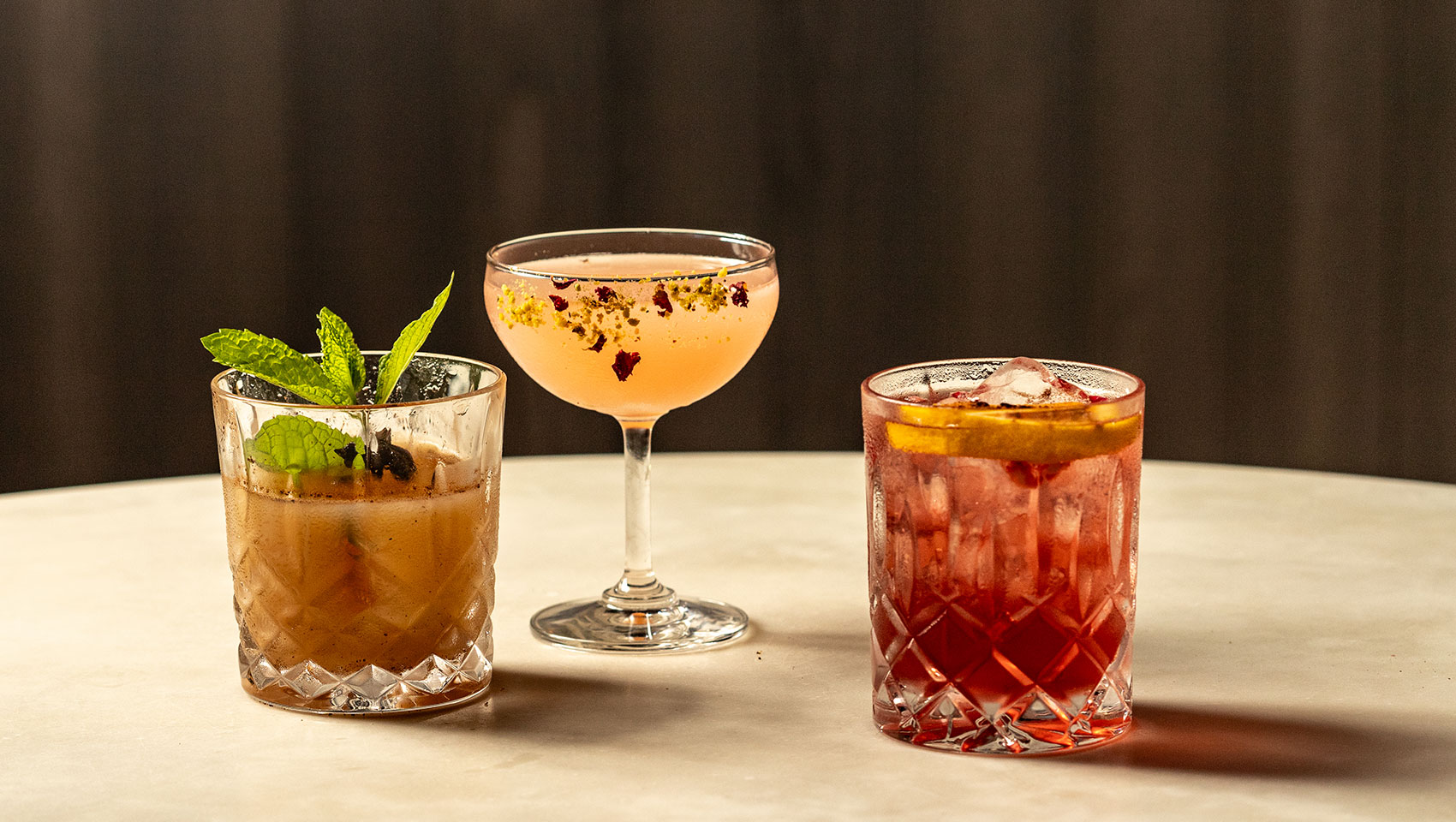 Image of food and drink at LadyHawk Restuarant