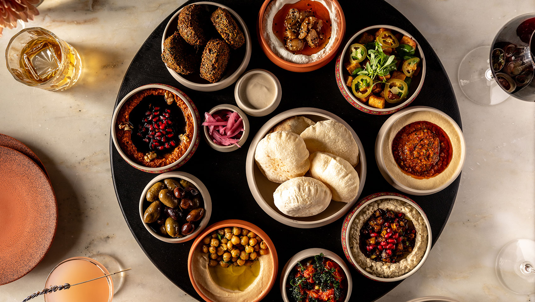 Image of food and drink at LadyHawk Restuarant