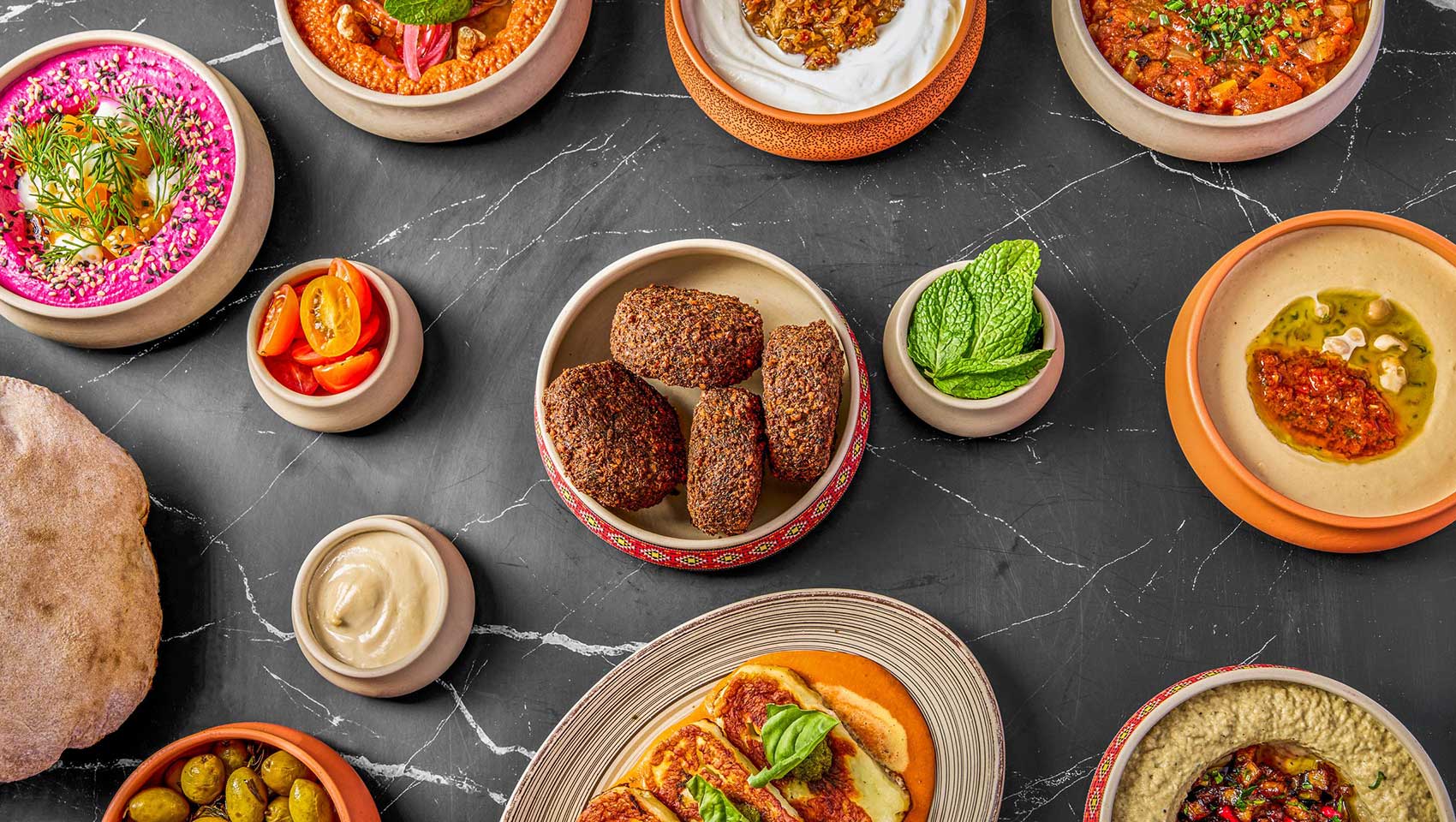 selection of dishes at La Peer