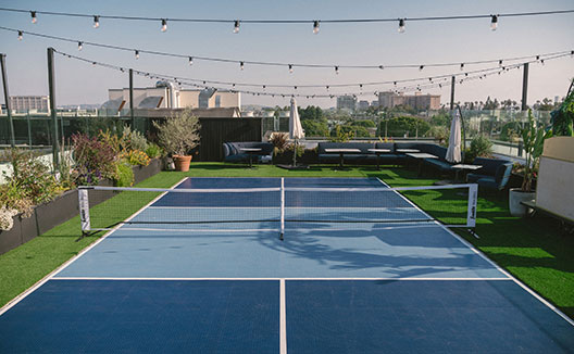Pickleball Court on La peer Rooftop